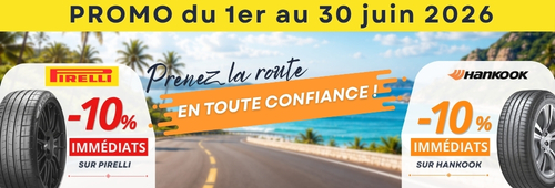 Pirelli & Hankook à 10% de remise immédiate !